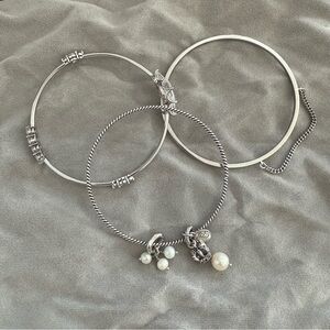 Vintage Juicy Couture Silver Bracelet Set